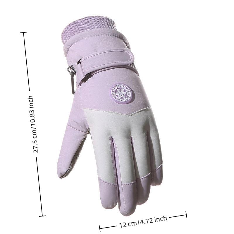 1Pair Autumn And Winter Women'S Gloves Touch Screen Windproof And Warm Riding Snow Play Men'S And Women'S Warm Gloves