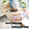 Multifunctional Bird Perch Cage Accessory With Cotton Rope Design And Feeding Cup For Cockatoos Doves Training