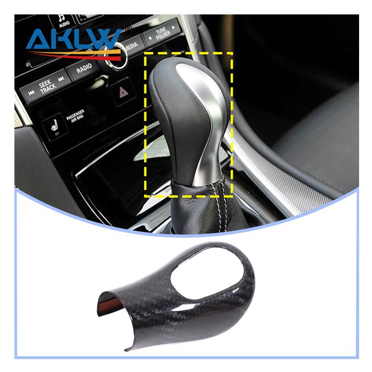 For Infiniti Series Real Carbon Fiber Black Lightweight Luxury Gear Shift Head Trim Cover for Centre Console