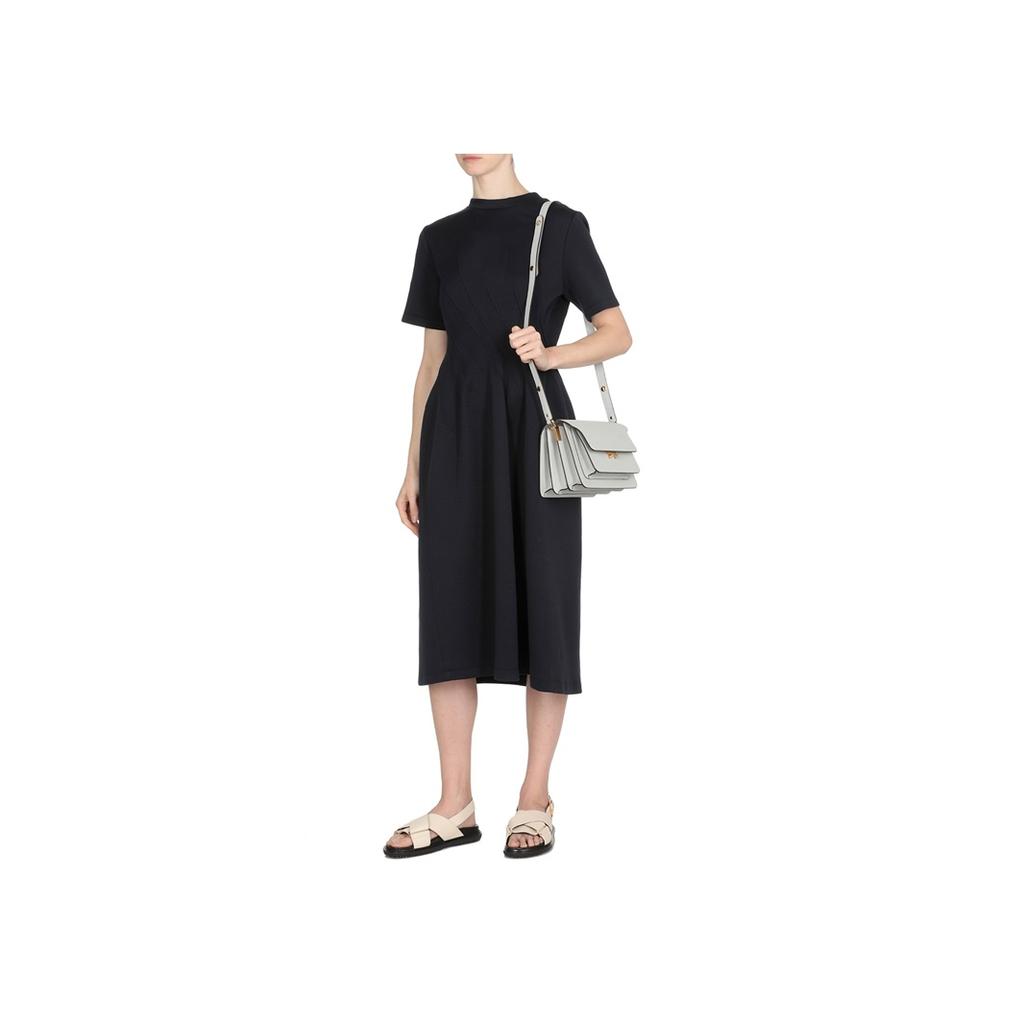Marni Medium Trunk Shoulder Bag Grey Women Shoulder_bags SBMPN09NO1-LV520-ZN09N