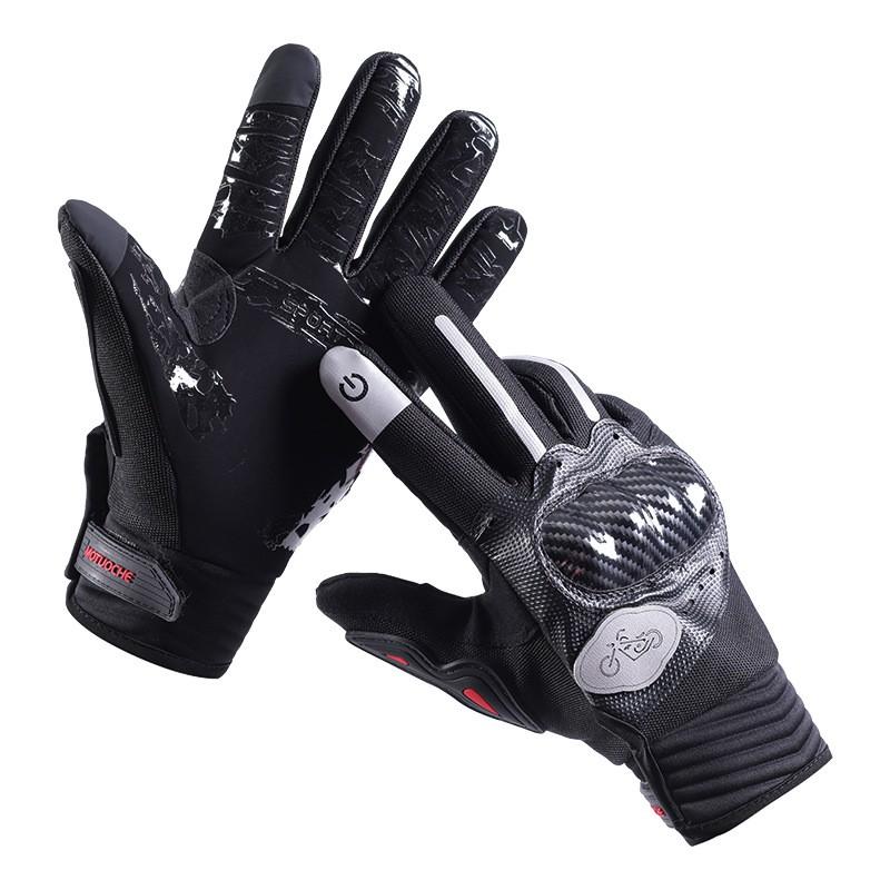 Motorcycle Riding Gloves Winter Warm Windproof Anti-Slip Touchscreen Full Finger Off-Road Racing Outdoor Sports
