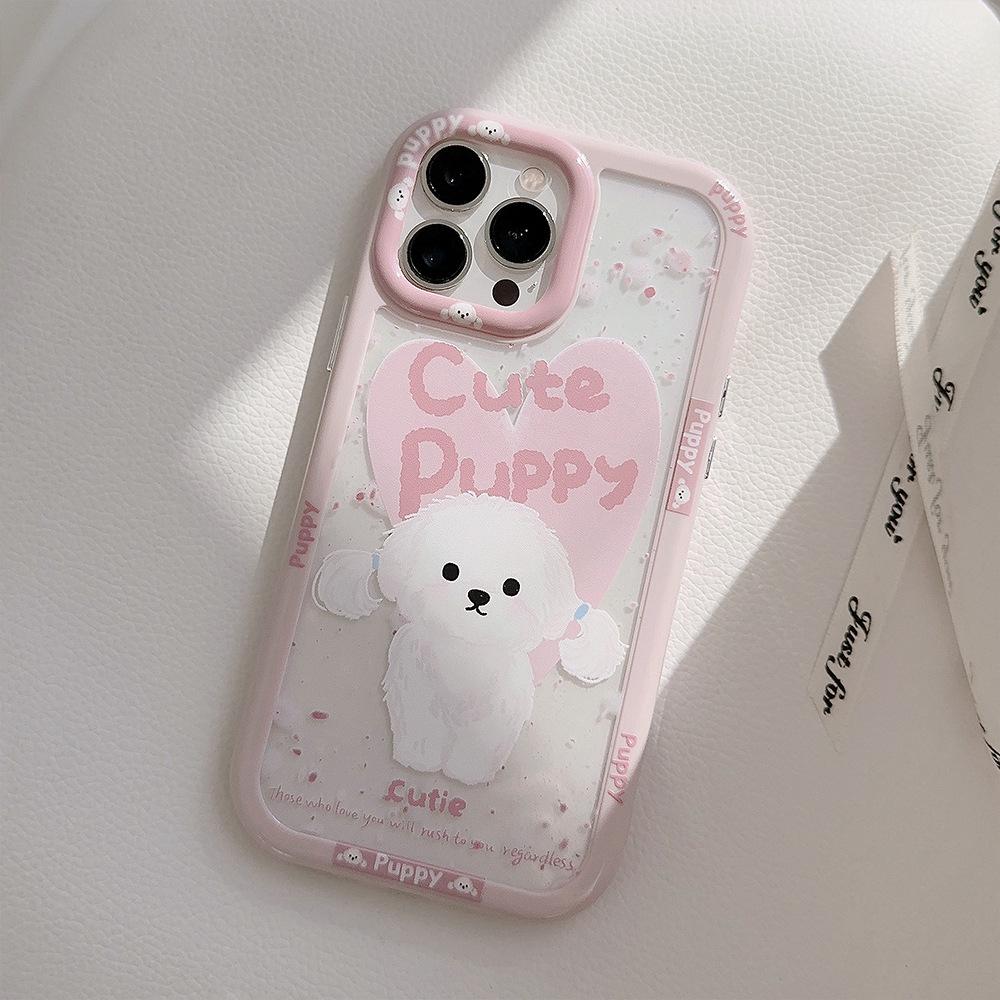 Applicable iPhone16Super cute loving puppy15Mobile phone shell for iphone17ProMax Magnetic Attraction14Acrylic12Hard
