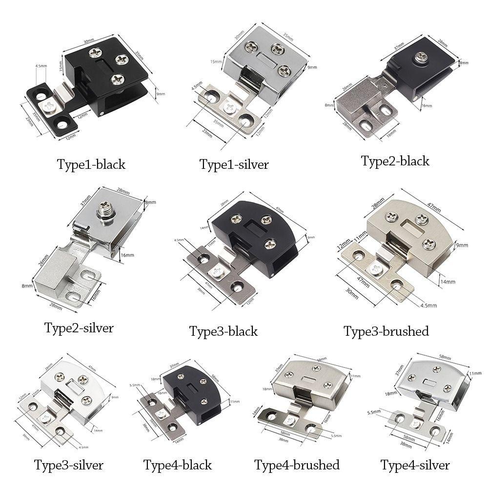 Zinc Alloy Glass Door Clamp Display Cabinet Hinge Multifunctional Hinge Protector Holder Furniture Accessories Hardware