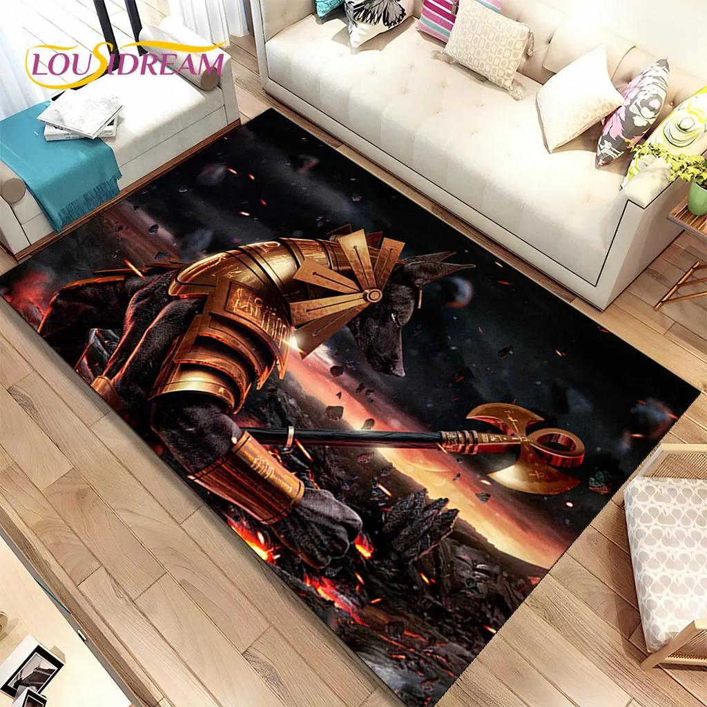 HD Egypt Death Anubis Mythology Horus Area Koberec,Koberec pro domácí Obývací pokoj Ložnice Pohovka Rohožka Kuchyň Dekor,Protiskluzová podložka