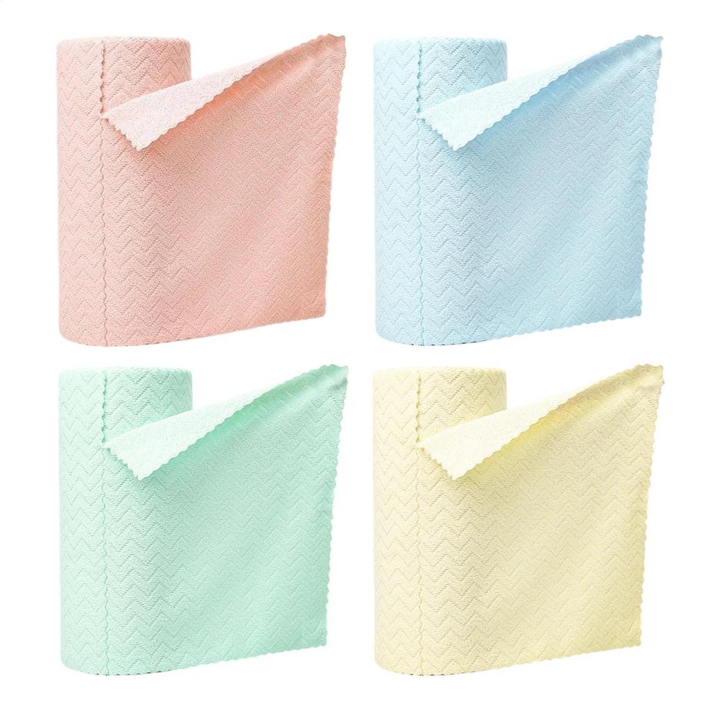 Microfiber Cleaning Cloth Roll Reusable Tear Away Cleaning Towels Wet and Dry Use Rags for Home Kitchen Window Workshop Bathroom