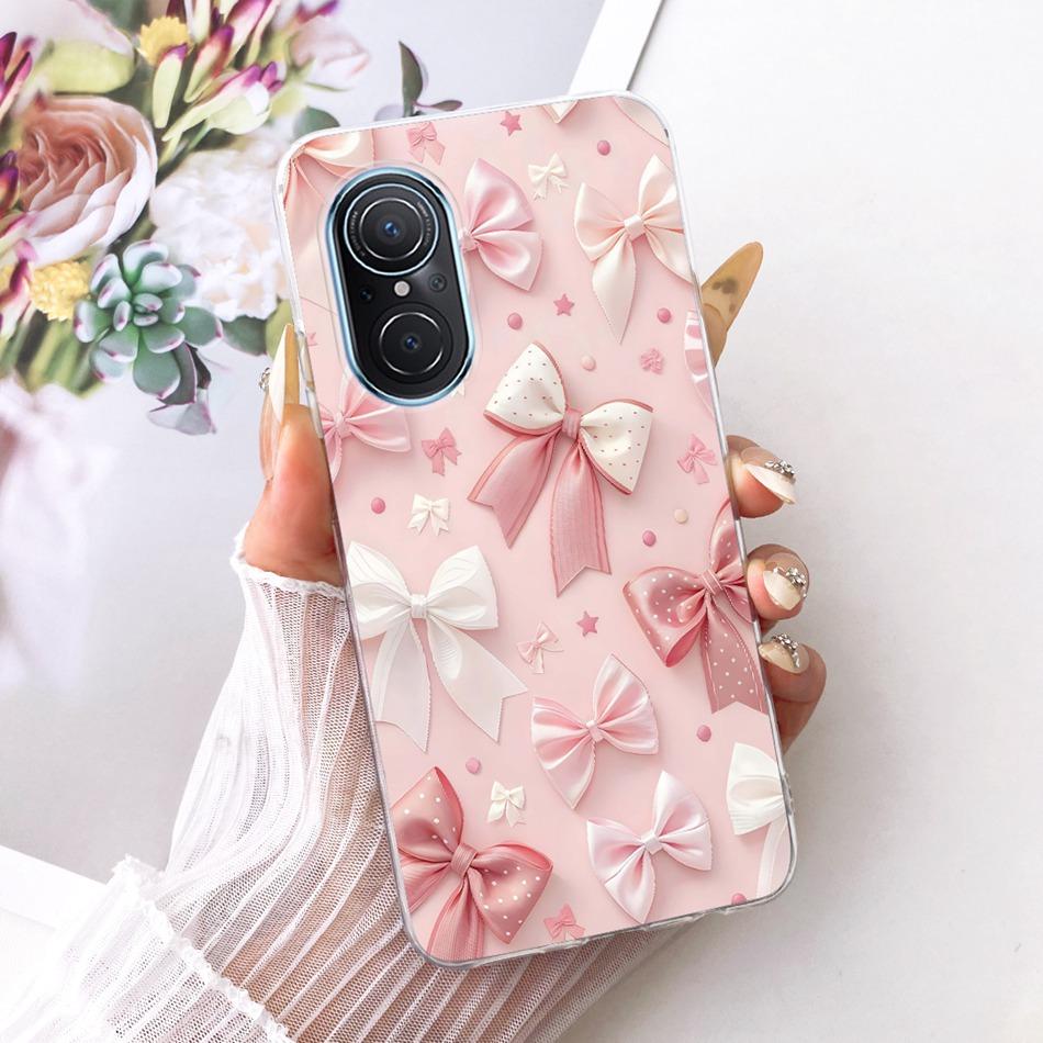 For Huawei Nova 9 SE Nova9 Cute Flower Butterfly Cat Painted Case For Huawei Nova 9 9SE Soft Silicone TPU Phone Cases