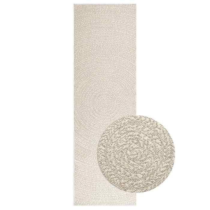 VidaXL ZIZUR Rug Cream 80x250 Cm Jute Look Indoor Outdoor, Outdoor Rug, Floor Mat, Indoor Rug, 4010374