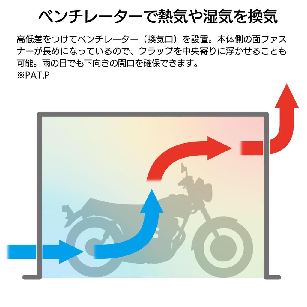 DOPPELGANGER Storage Bike Garage Replacement for Bicycles and Outdoor Simple Frame Not for DCC330L Cover, Large, Motorcycles, Garage, DCC496L-GY