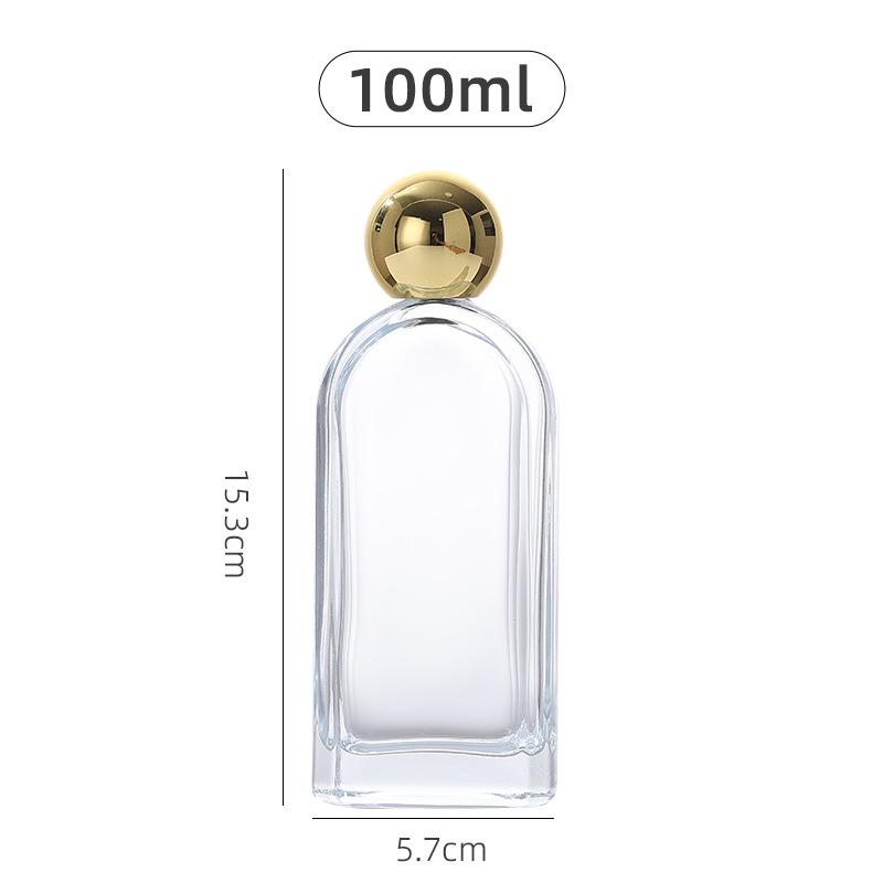 Transparent Glass Spray Perfume Decanter Bottle - Small Cylindrical Design