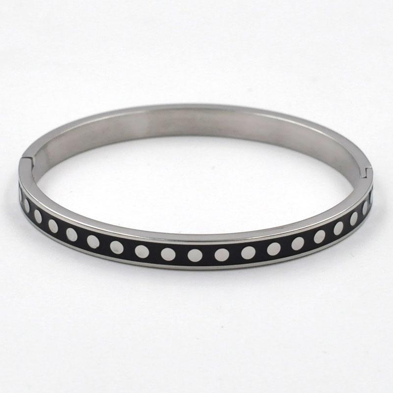 Bracciali e Braccialetti Colorati Smaltati a Pois per Donna Braccialetti Rotondi Colore Oro Braccialetti in Acciaio Inossidabile Matrimonio