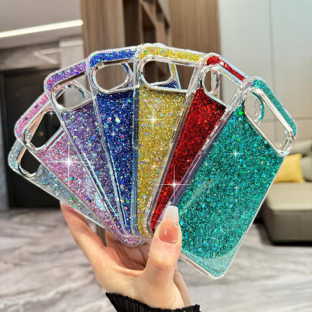 Sequin Glitter Phone Case For Pixel 10 Pro XL 10 Pro Google Pixel 9a 9 Pro 8a 8 Pro Bling Glitter Sparkle TPU Protective Cover
