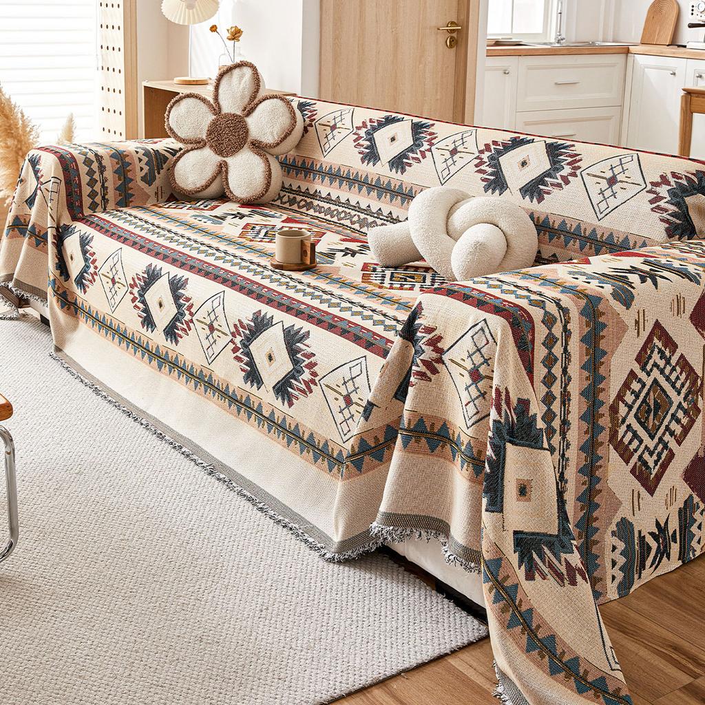 Bohemian Style Sofa Cover Fabric Shenier Sofa Cover Universal Versatile Sofa Cushion Towel Multifunctional Decorative Blankets
