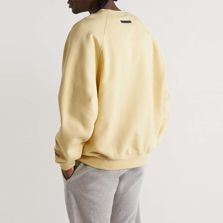 Fear of God Essentials Fleece Pullover Langarm Sweatshirt SS22 Unisex Sweatshirts Creme FOG-SS22-007