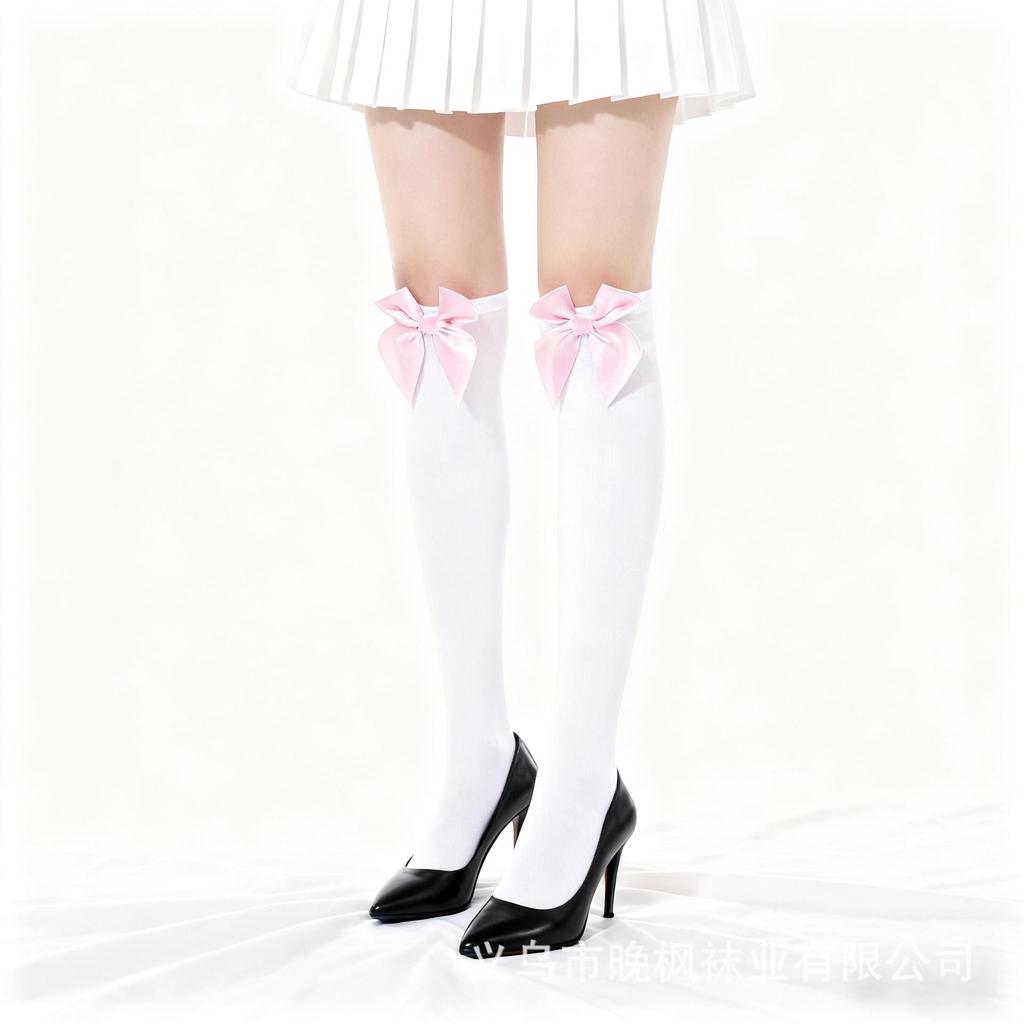 Women's Matte Bow Over-the-Knee Bavarian Festival Socks