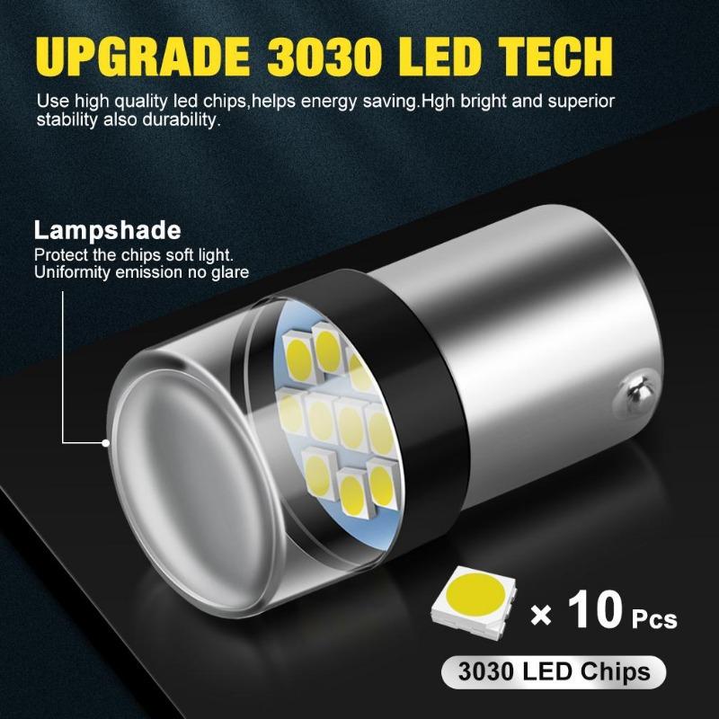 1Pc P21/5W Led 1157 High Bright Car Light BAY15D 1156 P21W Ba15S żarówka R5W R10W 3030SMD Auto uniwersalny kierunkowskaz cofania hamulec biały DRL DC 12V
