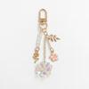 Metal Flower Keychain Beaded Sakura Key Chain Ornaments Cherry Blossom Pendant  Bag Key Decor