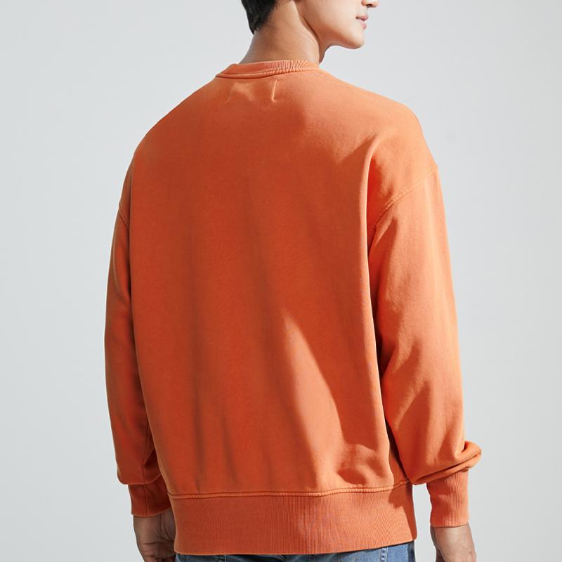 Calvin Klein Logo Embroidered Crew Neck Long Sleeve Sweatshirt Men Sweatshirt Crimson J324475-SEC