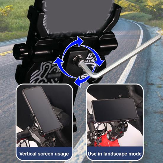Bicycle Phone Holder Stem Top Cover Mount 360 Degrees Rotating