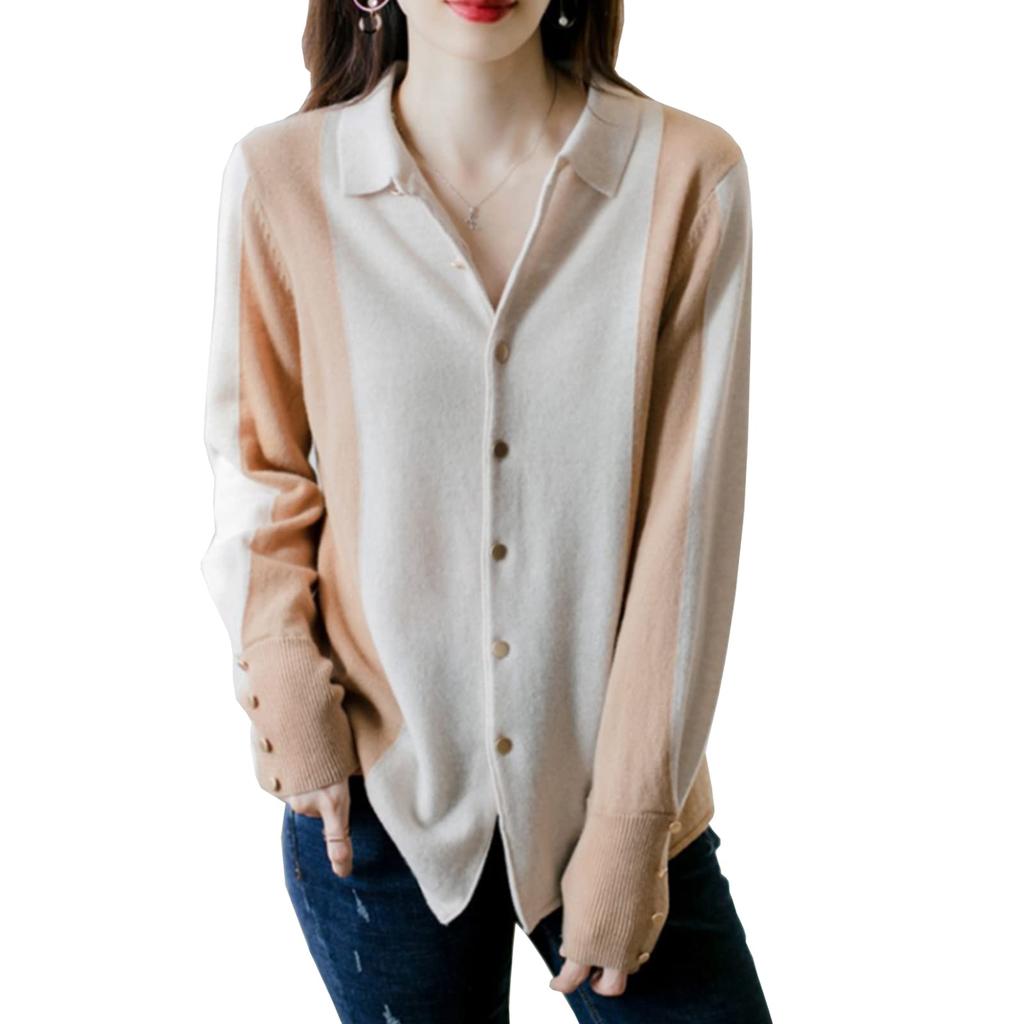 Polo Neck for This design features a perfect balance of colors for a sophisticated Available in 3 [xppe] Cardigan/Bolero Spring/Autumn. eye-catching,