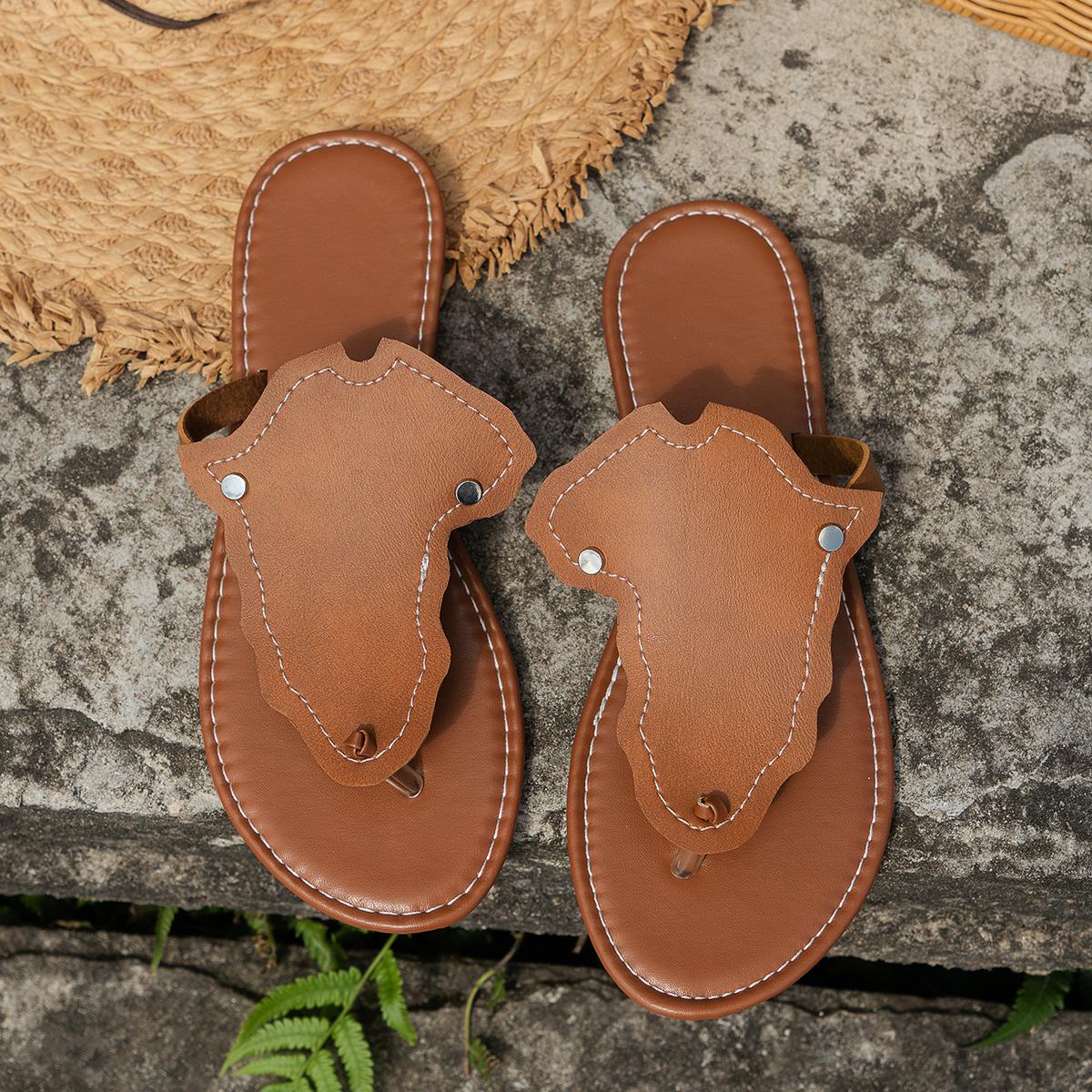 

New Flip Flops Large Size Flats Women Slippers Summer Beach Casual Sandals Fashion Brand Walking Dress Mujer Zapatillas Slides 43 шоколадний