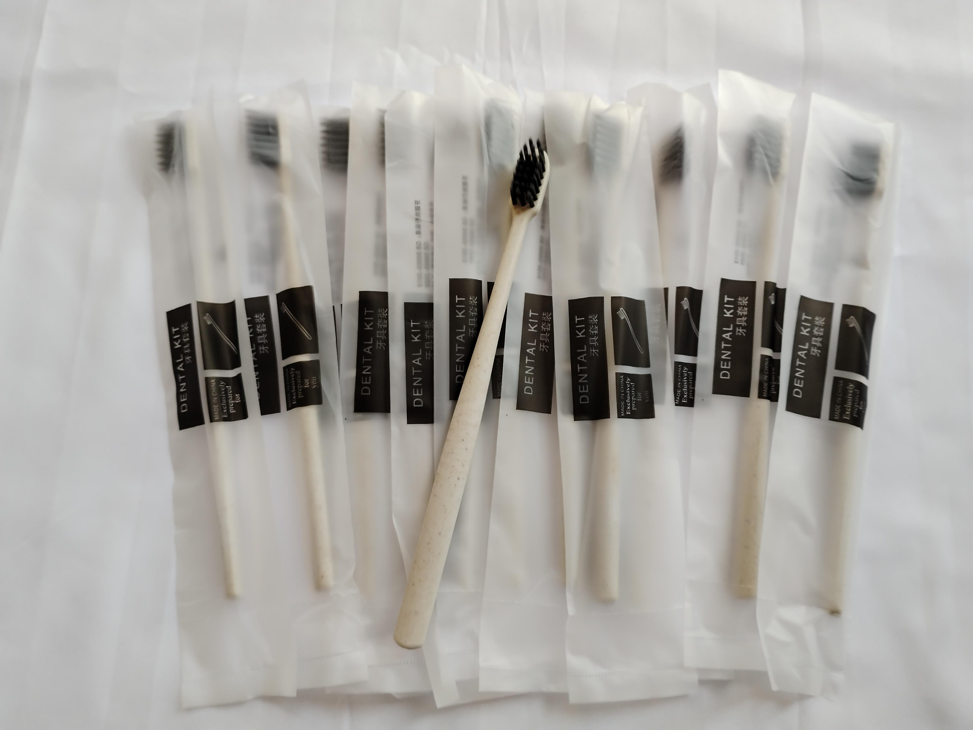 

Набор из 50 дорожных зубных щеток из пшеничной соломы, экологически чистые, перерабатываемые, биоразлагаемые, нетоксичные, с маркировкой