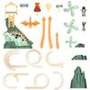 Dinosaur Track Toys Dinosaur Chasing Race Track Game Set Climb Stairs Toy Roller Coaster Toy with LED Flashing Lights Music