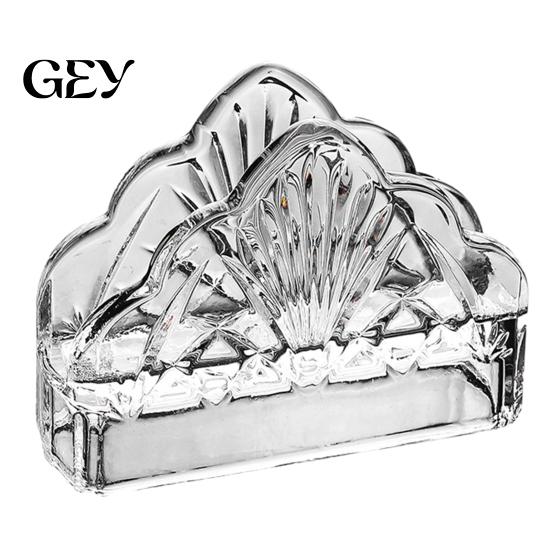 Anti-tip Paper Towel Dispenser Tissue Holder, Crystal Glass Modern Style, Durable Scratch-Resistant Napkin Holder for Restaurant Organizer,