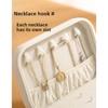 Leather Zipper Stud Earrings Storage Jewelry Box with Baffle Earrings Ring Large Capacity Jewelry Jewelry Portable Box
