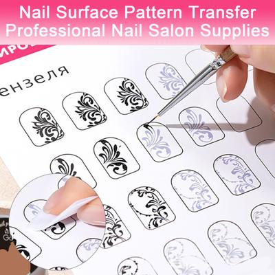 12Pcs Nail Art Training Card Reusable Nail Design Practice Sheet Women Beginner Fingernail
