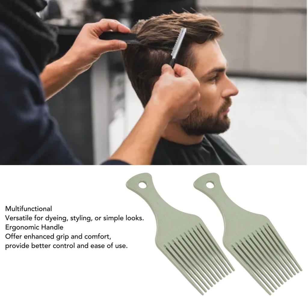 10Pcs Wide Tooth Comb Compact Portable Ergonomic Handle Hair Dyeing Styling Grooming Brush for Home Travel Salon