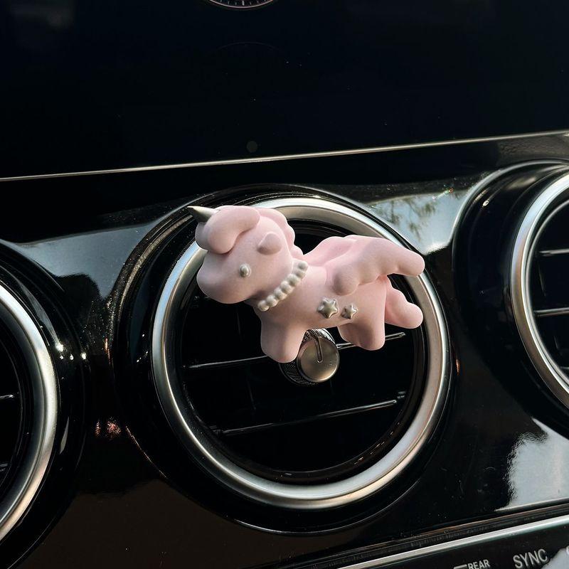 

Car Perfume Aromatherapy Accessory: Year of the Horse Lucky Unicorn Cute Star Pony Air Vent Decoration Fragrance Diffuser Stone Pink Lucky Pony