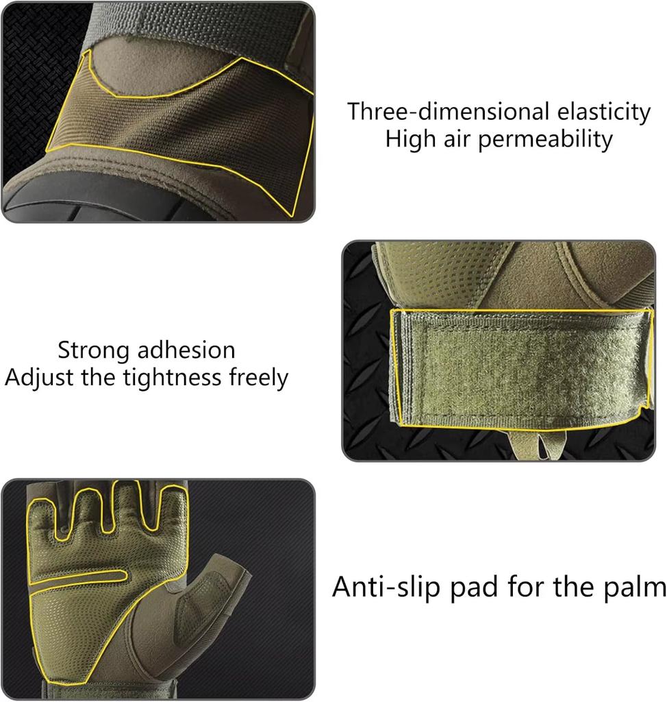 Outdoor Tactical Gloves Motorcycle Gloves Half Finger Military Men Women Combat Shooting Hunting Fitness Gloves For Autumn