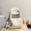 Winter Neuer Einfarbiger Studentenrucksack mit Großer Kapazität Street Fashion Aufgewerteter Outdoor Doppel-Schulter-Rucksack