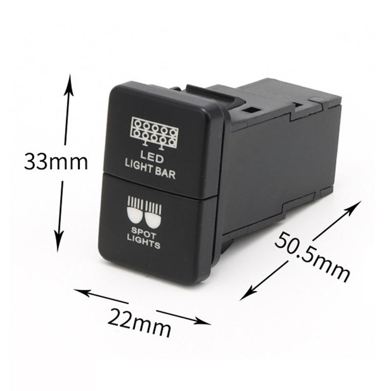 Car Accessories Dual Push Switch Off-road Adventures Versatile Control Wire Kit Included Illuminated Indicators
