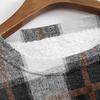 Women's Fashion Plaid Print Round Neck Long Sleeve Plush Winter Warm Pullover Top