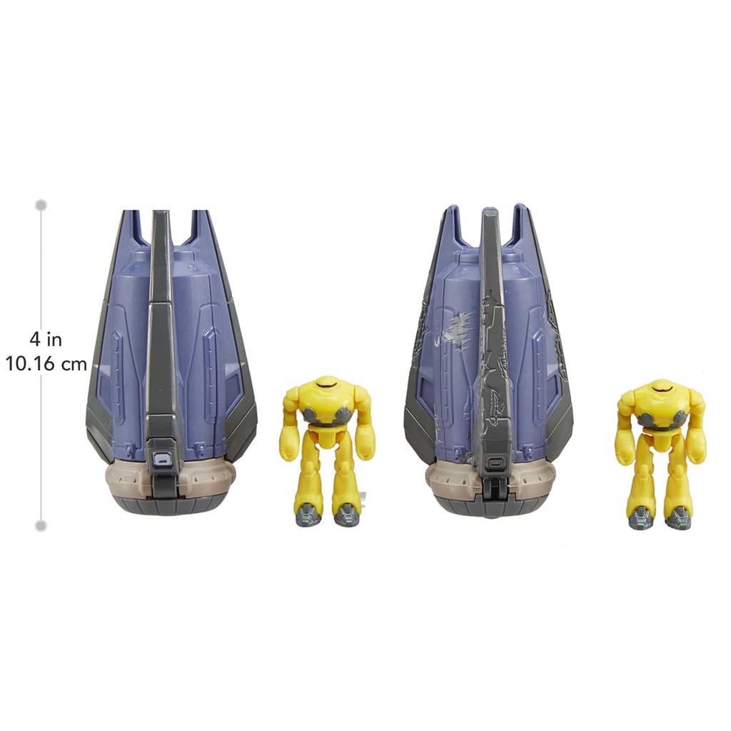 Mattel Disney Pixar Lightyear Hyperspeed Series Zyclops Space Pod Battle Damaged Zyclops Figure inches inches Toy for ages 4 and up & (3.78 long, 1.75