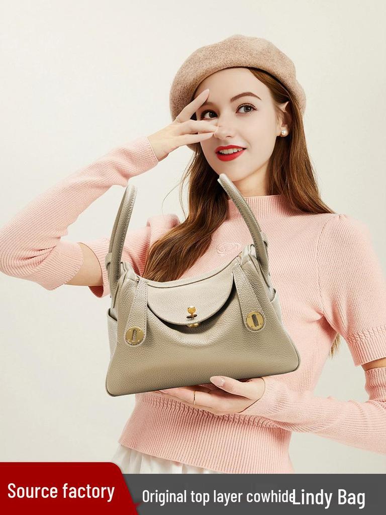 Borsa Dottore TOGO in Vera Pelle di Mucca - Cucita a Mano con Filo Cerato, Sensazione di Lusso, Singola Spalla da Donna, Stile da Pendolare, Best Seller.