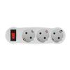 AC 110~250V 16A European Type Conversion Plug 1 To 3 Way EU Standard Power Adapter Socket EU Conversion Socket Plug With Switch