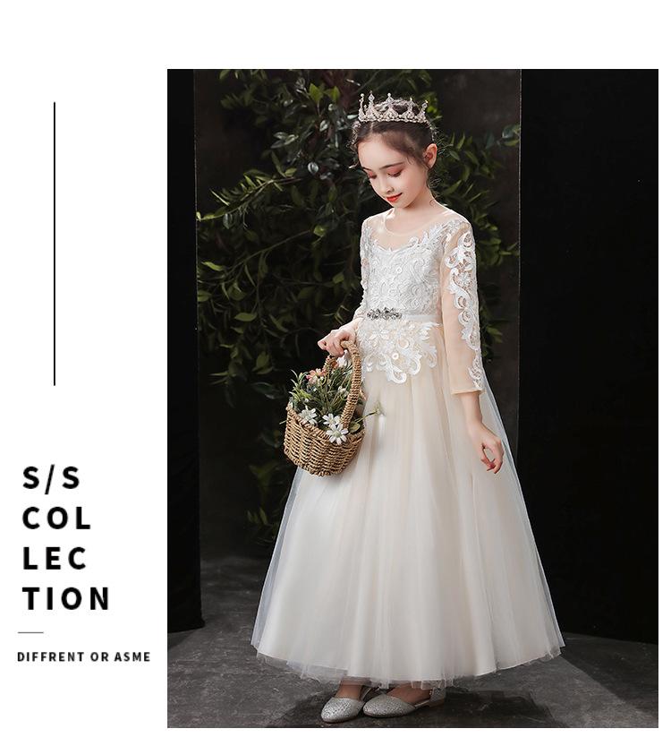 2022 New Girls' Long-Sleeved Princess Puffy Dress