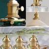 Vintage Copper Aluminum Lamp Holder with Knob Switch, E26/E27 Base, DIY Pendant Light Fixture Accessories.