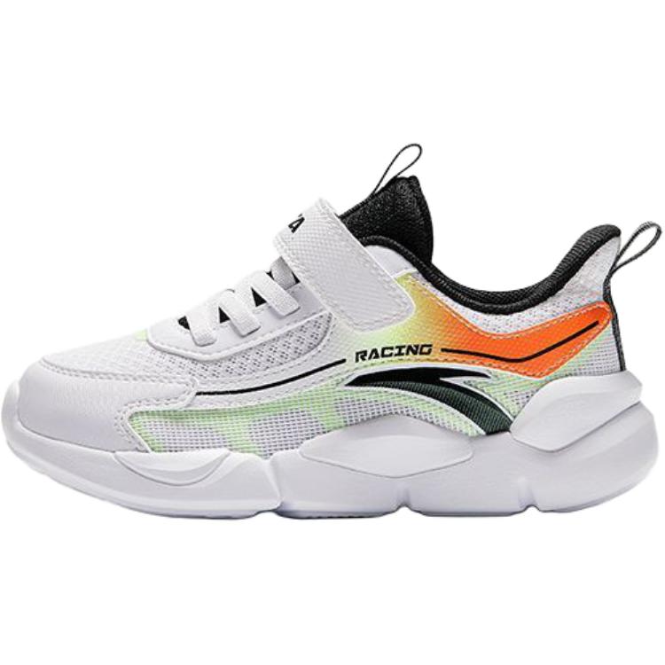Anta Kids Versatile Comfortable Simple Durable Low-Top Running Shoes Kids Sneakers White Orange Green A312419908H-1