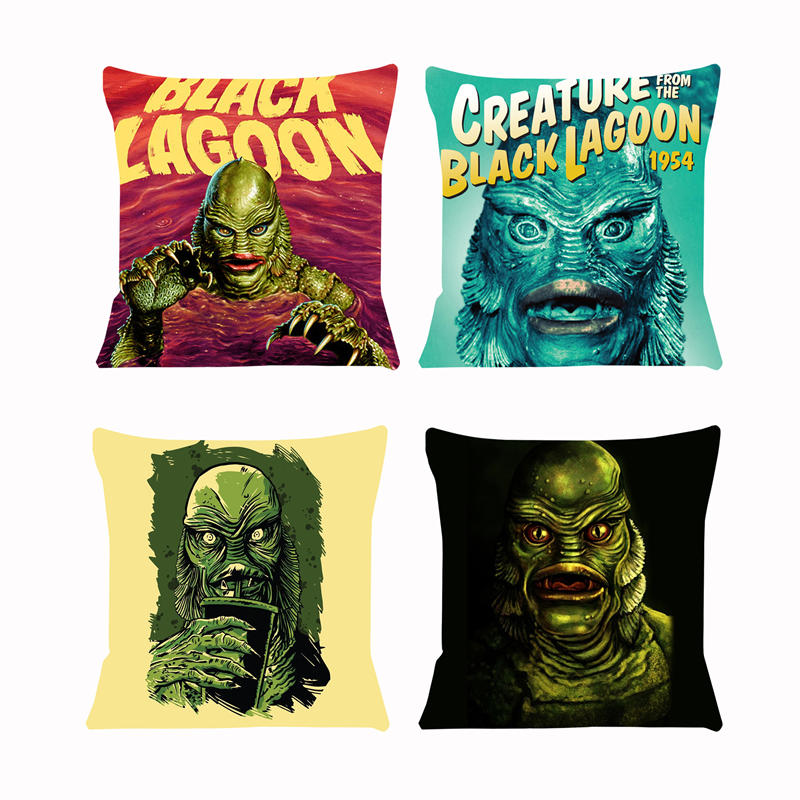 Tonnika Chen Unisex Black Cushion Cover The Lagoon For Sofa Pillow Cover Living Room Stills Pillow For Chairs Pillowcase Home Decorative 288