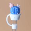 4/6/8pcs Silicone Straw Tips Cover Protection Dustproof Plugs For Straw Cap Cartoon Reusable Straw Protection Plug Accessories