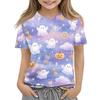 Kids Halloween Graphic T Shirt Short Sleeve Casual Crew Neck Top Boys Girls Printed Tee Comfortable Fit