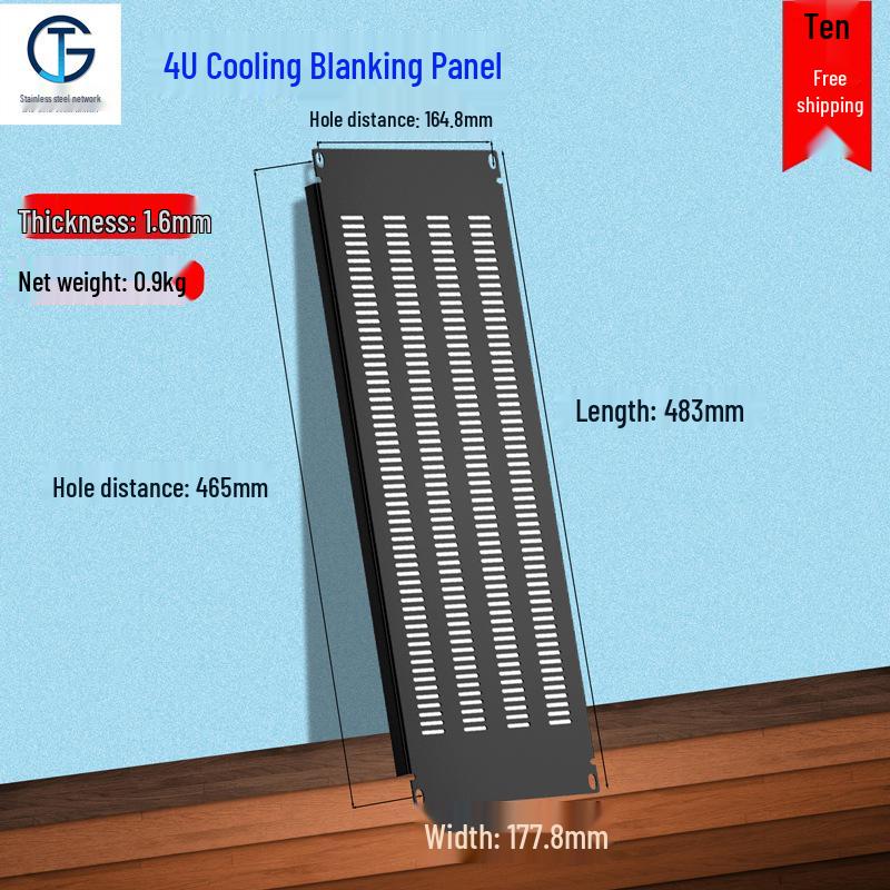 19-inch Black Rack Mount Blank Panel with White Back - Available In 1U, 2U, 3U, 4U, and 6U Sizes.