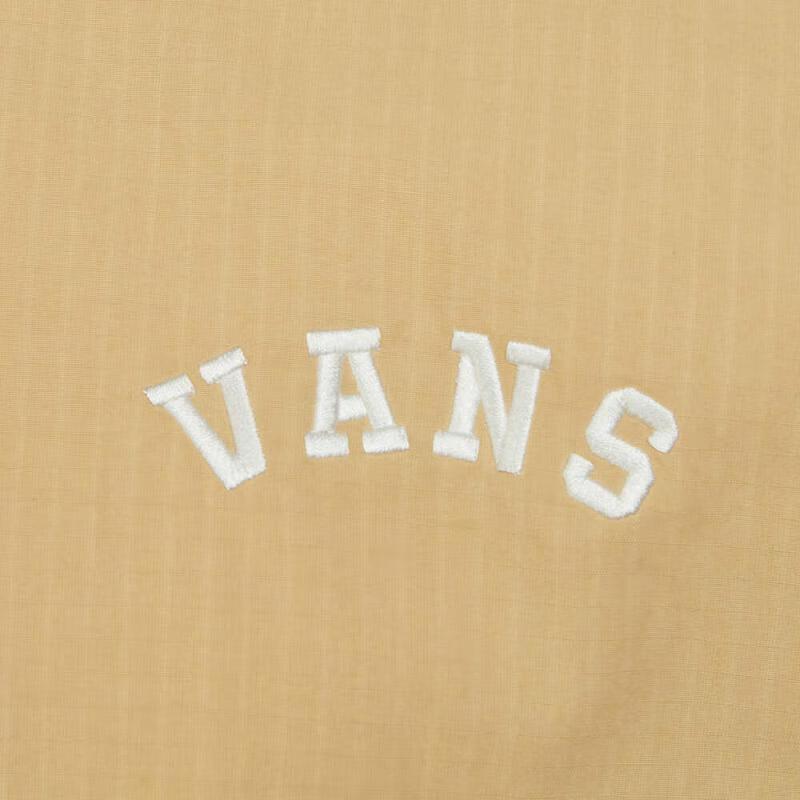 Vans Outdoor Casual Letter Logo Embroidered Button-Down Multi-Pocket Work Jacket Men jackets Brown VN0002GWYUU