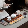 Chinese Mutton Fat Jade Style Ceramic Tea Set