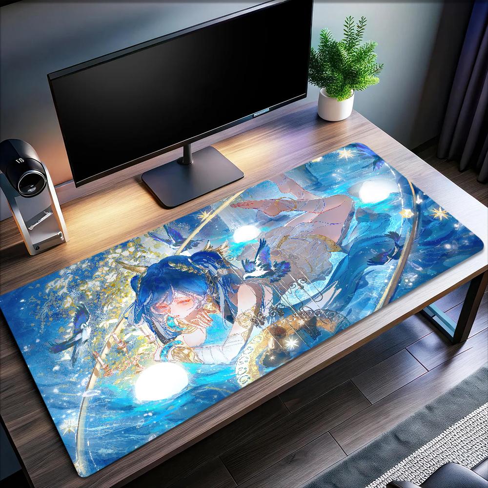 Iuno Wuthering Waves Game Mouse Pad Non-slip Thickened Large Writing Lockedge Office Student Gaming Cushion MousePad