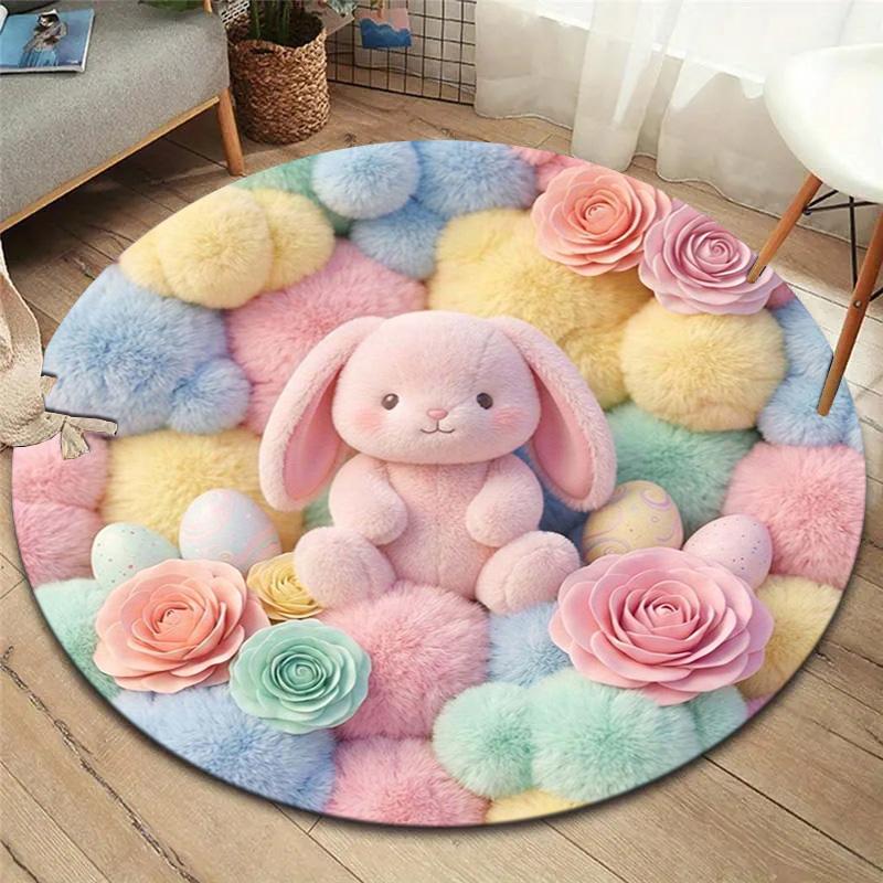 

1Pc Pink Rabbit Print Flannel Blanket, High quality Comfortable for All Seasons, Home Decor, Warmth and Comfort, Perfect for Christmas Gifts 80cmx80cm