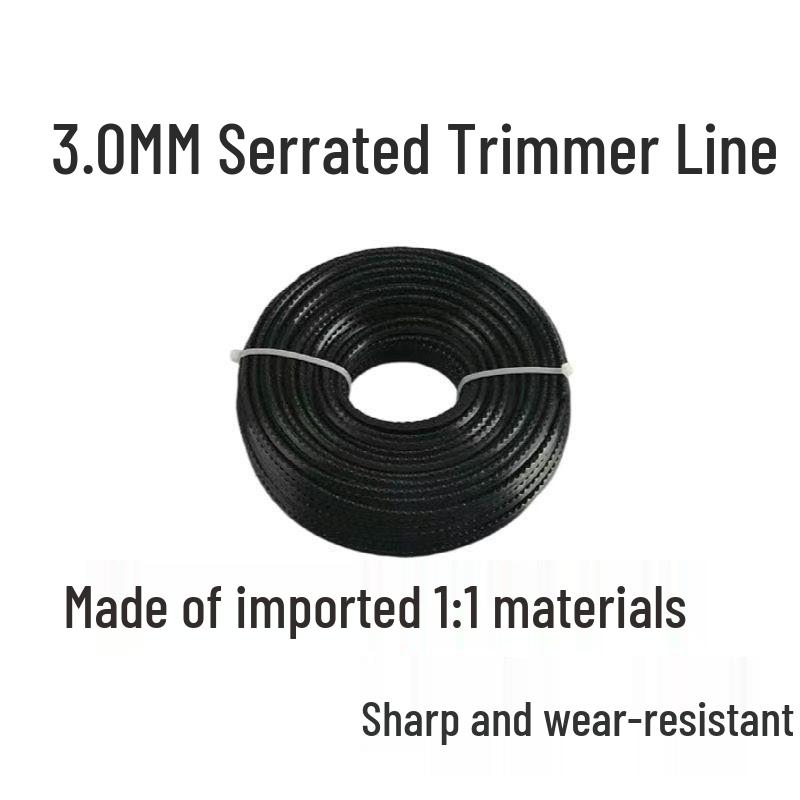Steel Wire Braided Nylon Trimmer Line: Wear-Resistant, Sawtooth Weeding Rope for Mowing.